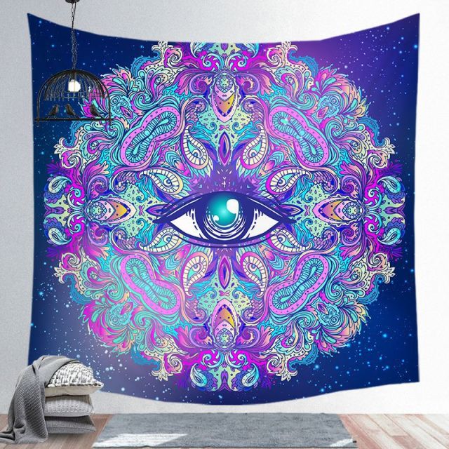 Starry Night Galaxy Decor Psychedelic Tapestry