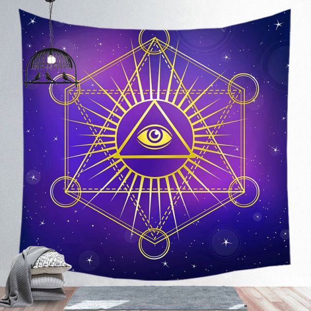 Starry Night Galaxy Decor Psychedelic Tapestry