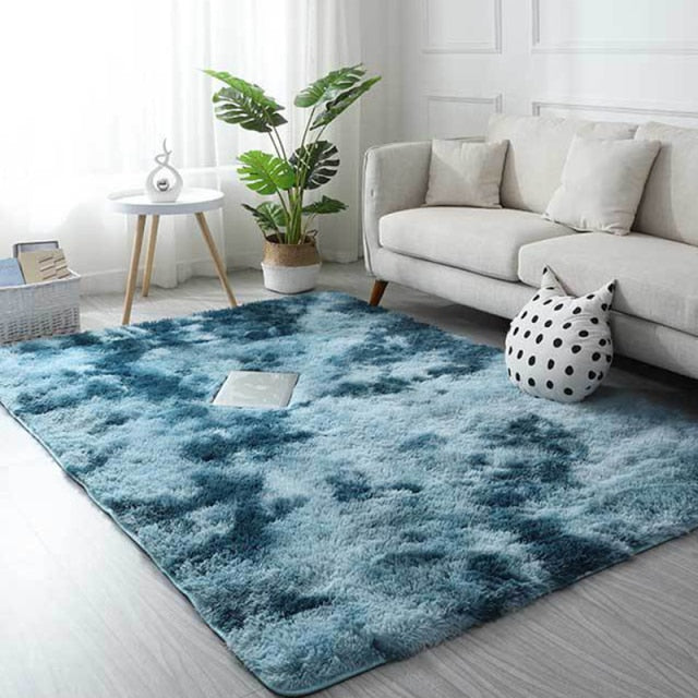 Nordic Lounge Fluffy Non-slip Mixed Dyed Carpet