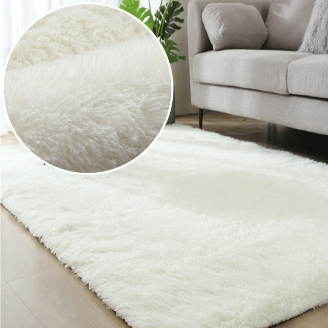 Nordic Lounge Fluffy Non-slip Mixed Dyed Carpet