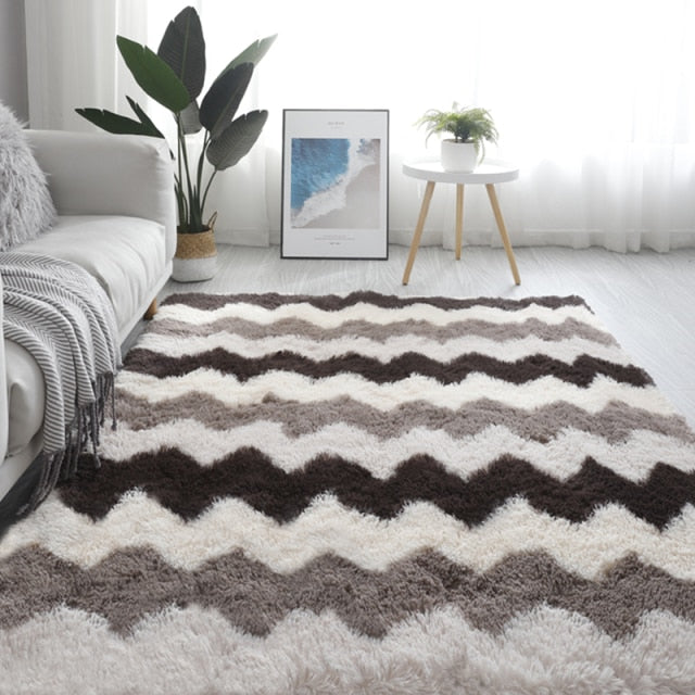 Nordic Lounge Fluffy Non-slip Mixed Dyed Carpet