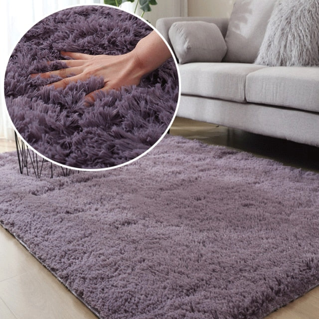 Nordic Lounge Fluffy Non-slip Mixed Dyed Carpet