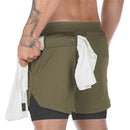 Camo 2 In 1 Double-deck Quick Dry GYM Sport Shorts