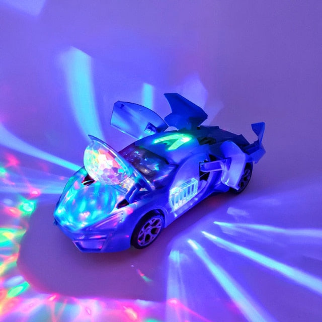 Electric dancing deformation rotating universal police car