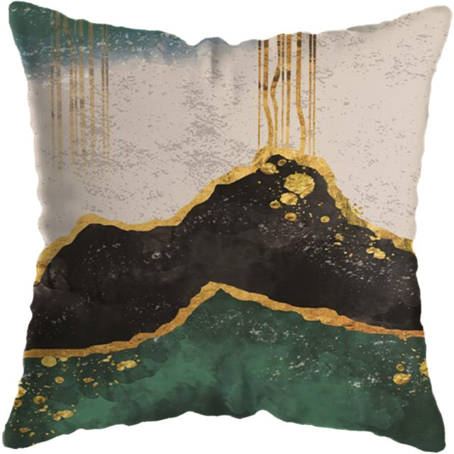 Abstract Marble Cushion Cover