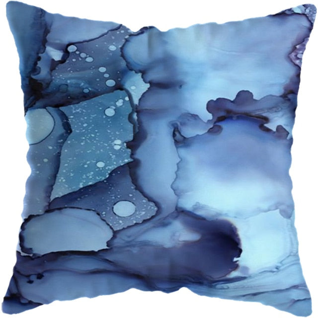 Abstract Marble Cushion Cover