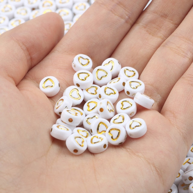 Mixed Letter Acrylic Beads