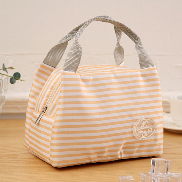 Thermal Insulated Safe Stripe Lunch Bag