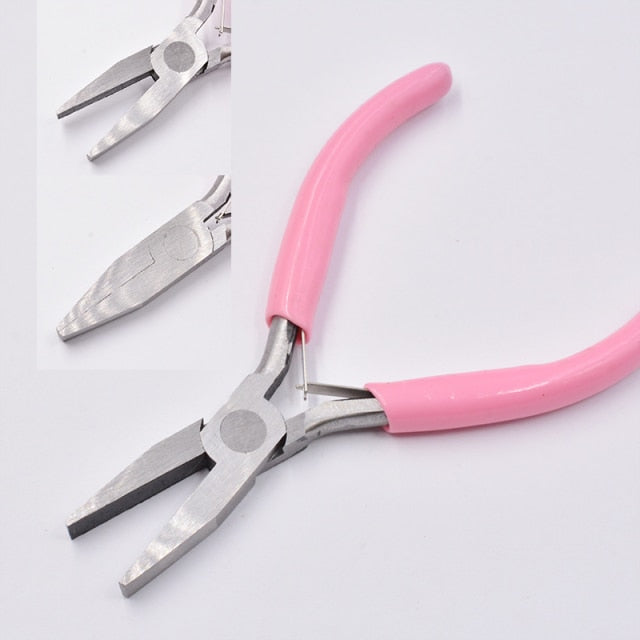 Cute Pink Color Handle Anti-slip Splicing and Fixing Jewelry Pliers