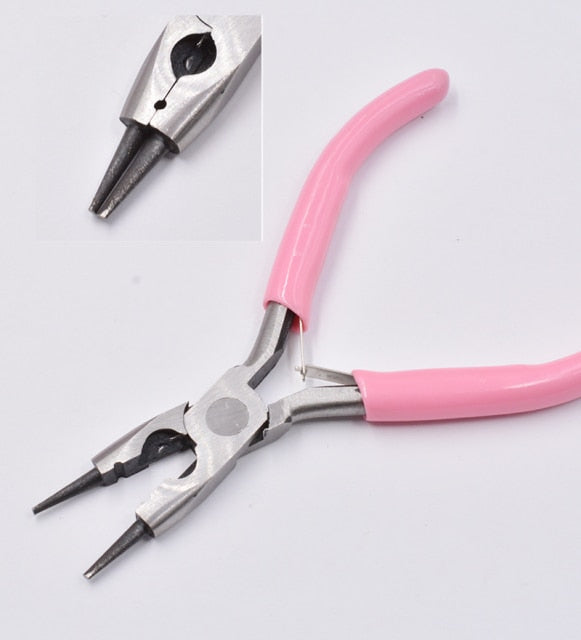 Cute Pink Color Handle Anti-slip Splicing and Fixing Jewelry Pliers