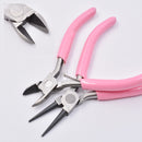 Cute Pink Color Handle Anti-slip Splicing and Fixing Jewelry Pliers