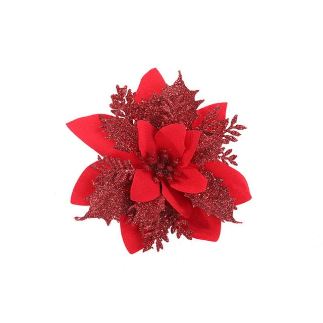 1/5/10pcs Glitter Artificial Flowers