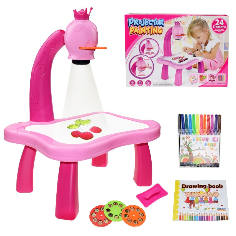 Children Led Projector Art Drawing Table Toy