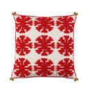 Snowflake Loop Velvet Tufted Red Pillowcase