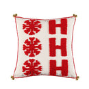 Snowflake Loop Velvet Tufted Red Pillowcase