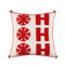 Snowflake Loop Velvet Tufted Red Pillowcase