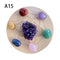 Natural Crystal Mixed  seven Chakra Healing Stone + Seven Star Array Wood Plate