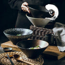 Japanese bamboo hat ceramic bowl