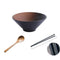 Japanese bamboo hat ceramic bowl