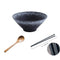 Japanese bamboo hat ceramic bowl