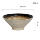 Japanese bamboo hat ceramic bowl