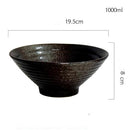 Japanese bamboo hat ceramic bowl