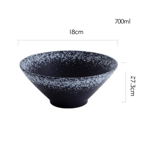 Japanese bamboo hat ceramic bowl