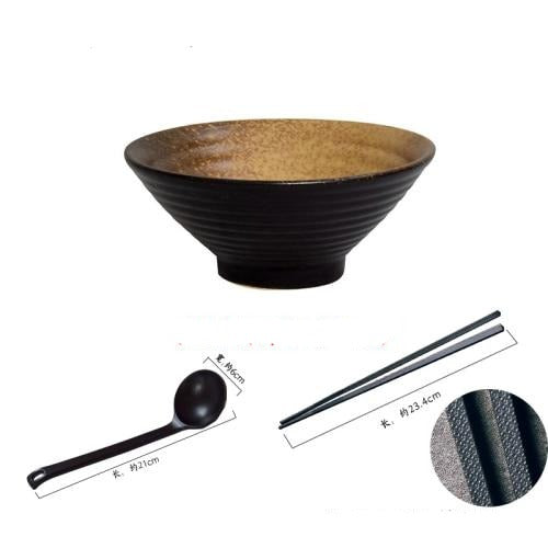 Japanese bamboo hat ceramic bowl