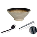 Japanese bamboo hat ceramic bowl