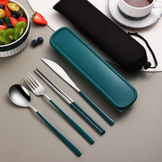 Eco Friendly Portable Cutlery Sets With Case