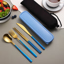 Eco Friendly Portable Cutlery Sets With Case