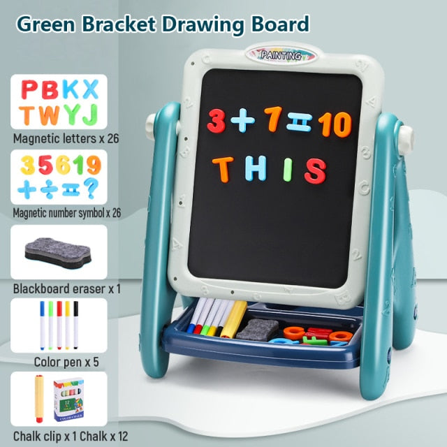 Multifunction Double Sided Kids Drawing Board Set