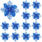 10pcs Glitter Artificial Poinsettia Flower with Berry