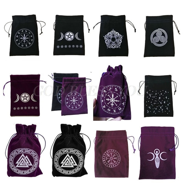 Velvet Pentagram Tarot Oracle Cards Storage Bag