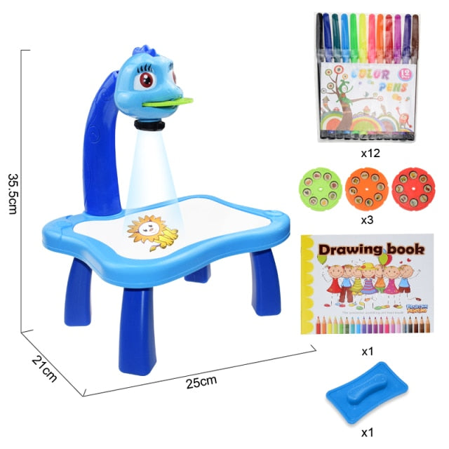 Children Led Projector Art Drawing Table Toy