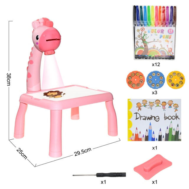 Children Led Projector Art Drawing Table Toy