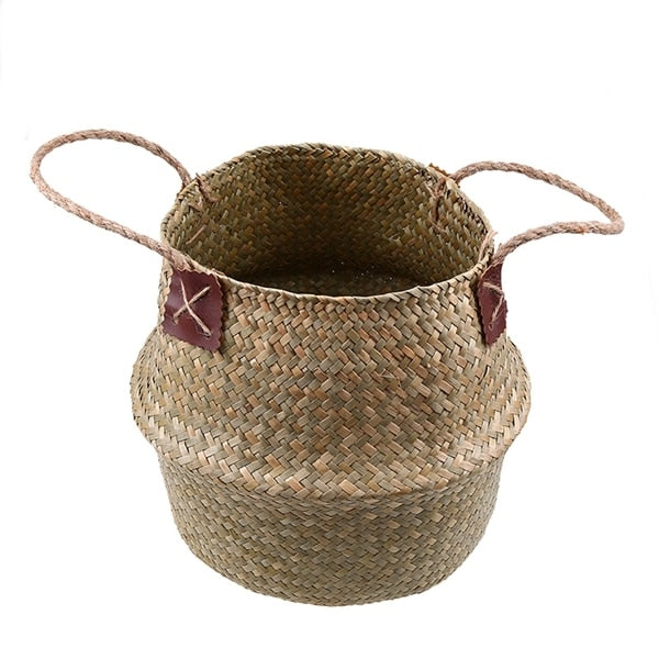 Foldable Handmade Rattan Woven Flower Basket