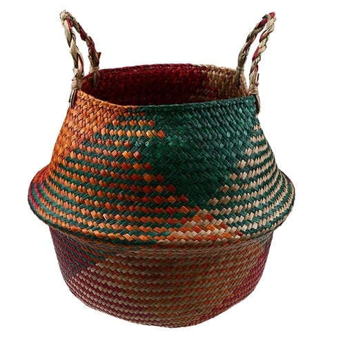 Foldable Handmade Rattan Woven Flower Basket