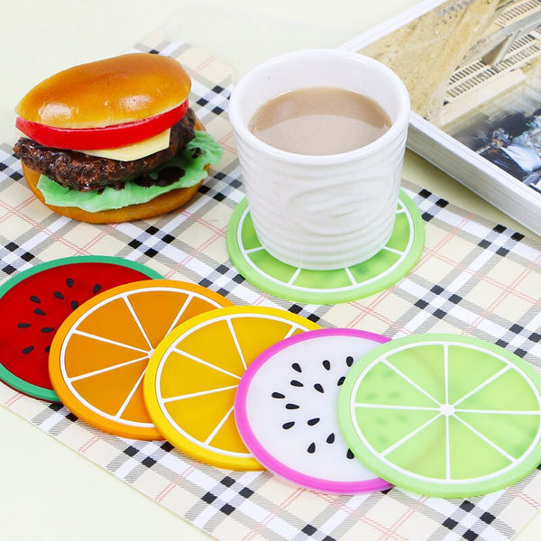 2pcs Fresh Fruit Pattern Coaster