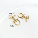 14K Gold Color Brass O Toggle Clasps