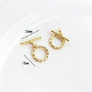 14K Gold Color Brass O Toggle Clasps