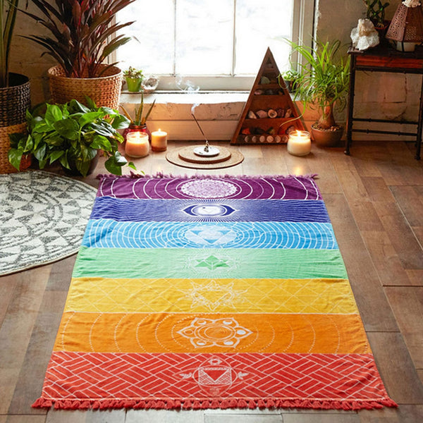 Rainbow Stripes Yoga Mat